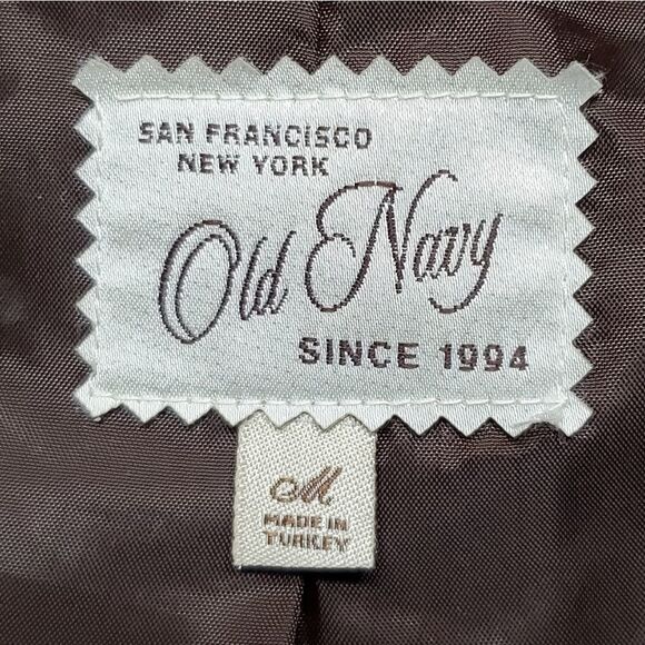 VINTAGE 90s/Y2K Old Navy Brown Tweed Italian Wool Princess Coat Peacoat Jacket - Picture 13 of 15